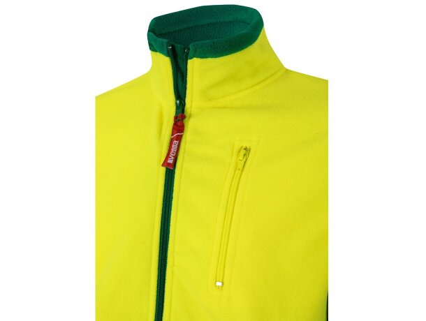 Chaqueta polar bicolor Eros con bandas reflectantes EN20471 Verde/Amarillo detalle 35