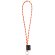 Lanyard Tube Long en poliamida con anilla de 32 mm Amarillo hexachrome/Rosa hexachrome