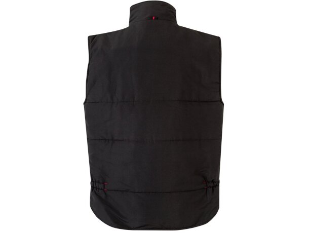 Chaleco acolchado bicolor multibolsillos unisex VL Nergal Negro/Rojo detalle 27