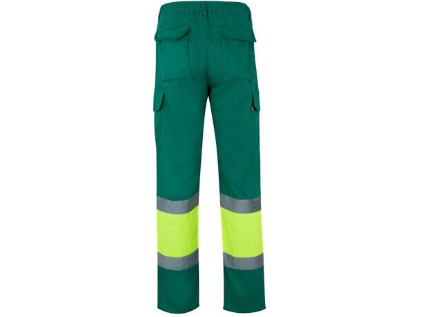 Pantalón multibolsillos bicolor poseidon con reflectantes Verde/Amarillo detalle 24