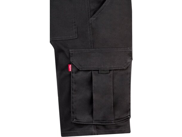 Bermudas elásticas multibolsillos Hebe con cinturilla elástica Negro detalle 31