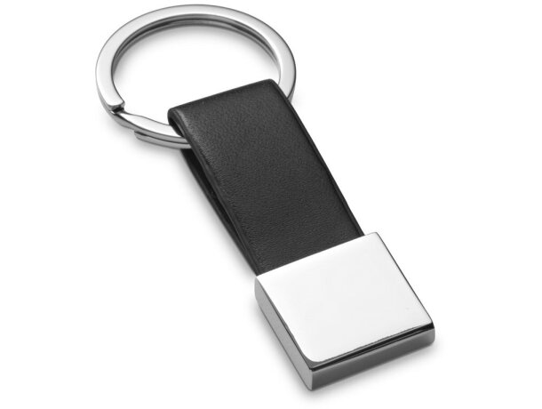 Llavero met&aacute;lico con cinta de colores en polipiel Hi!dea Bumper Verde claro detalle 2