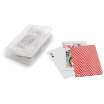 Baraja de 54 cartas en caja con logo azul Baraja de 54 cartas en caja con logo azul