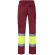 Pantalón de sarga bicolor VL Athena con bandas reflectantes Burdeos/Amarillo detalle 2