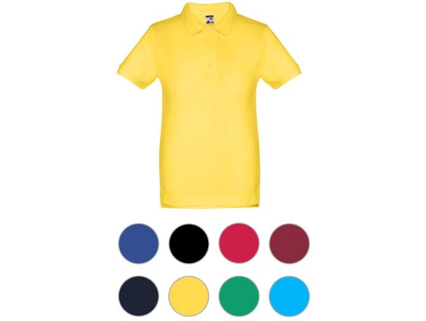 Polo Adam Kids de algodón para niños con cuello canalé detalle 1
