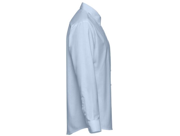 Camisa oxford Tokyo II de manga larga en algodón y poliéster Azul claro detalle 3