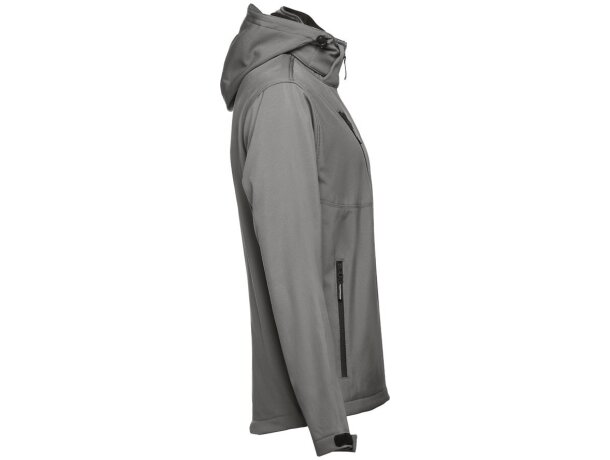 Chaqueta softshell zagreb con capucha removible para hombre Gris detalle 24