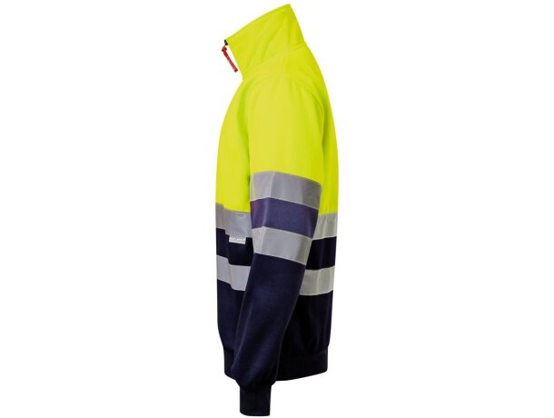 Sudadera alta visibilidad Thor Large bicolor polar reflectante Azul marino/Amarillo detalle 13