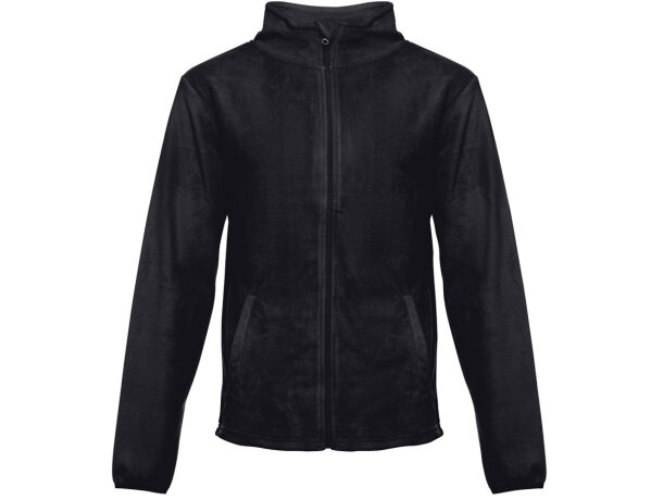 Chaqueta polar Helsinki con cremallera y bolsillos Negro detalle 20