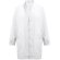 Bata de trabajo Minsk sanitaria blanca unisex con bolsillos laterales
