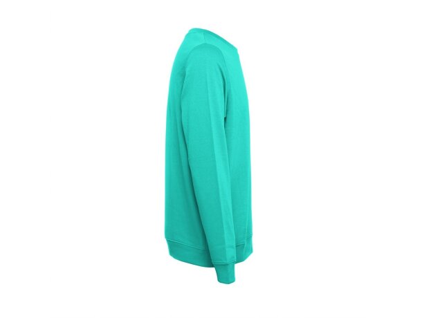 Sudadera unisex Colombo de algodón y poliéster, 240 g/m² Verde turquesa detalle 9