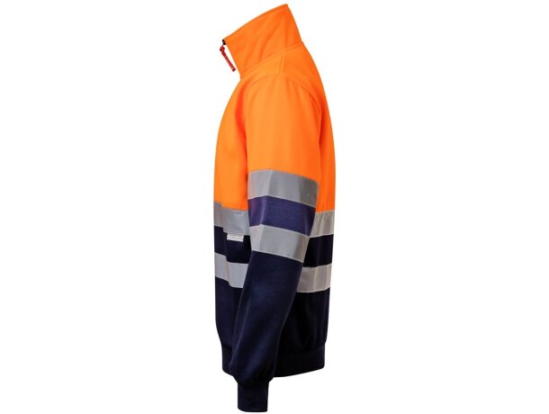 Sudadera alta visibilidad Thor Large bicolor polar reflectante Azul marino/Naranja detalle 3