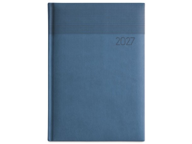 Agenda Carroll A5 polipiel estampada con marcapáginas azul detalle 3