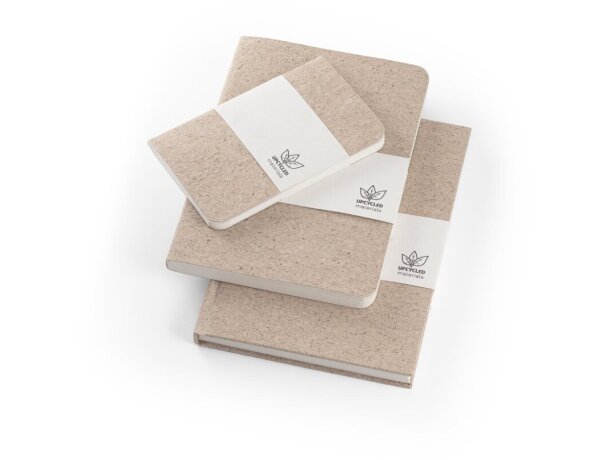 Libretas ecológicas con tapa dura hechas de residuos de hojas de té detalle 3