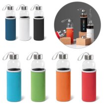 Raise botella deportiva cristal 520 ml con funda