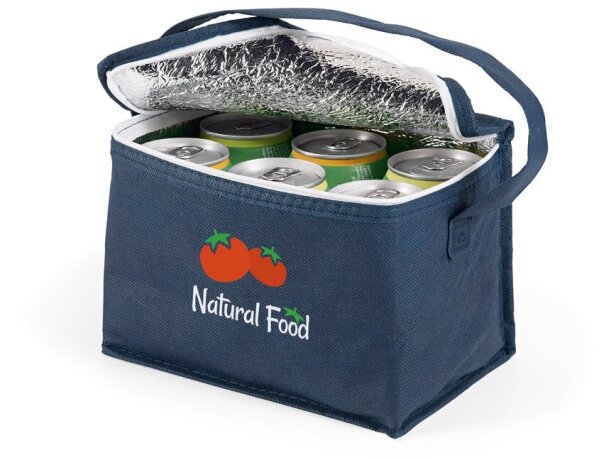 Bolsa nevera non woven para 6 latas Azul detalle 19