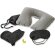 Set Travelx de viaje con almohada, antifaz, tapones y calcetines personalizado negro