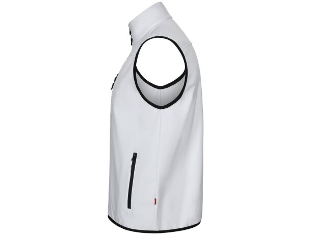 Chaleco soft shell Varuna con forro polar y cremallera invertida Blanco detalle 10