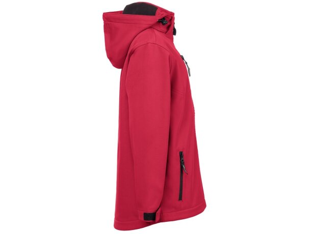 Chaqueta softshell infantil Zagreb Kids con capucha desmontable Rojo detalle 16