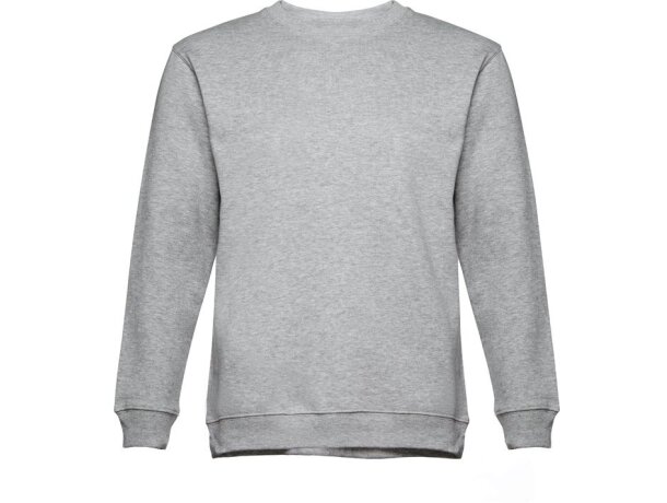 Sudadera Delta unisex de algodón y poliéster con interior cardado Gris claro matizado detalle 2