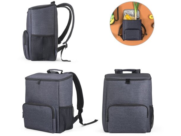 Mochila térmica bicolor nylon Hi!dea Boston Cooler detalle 1