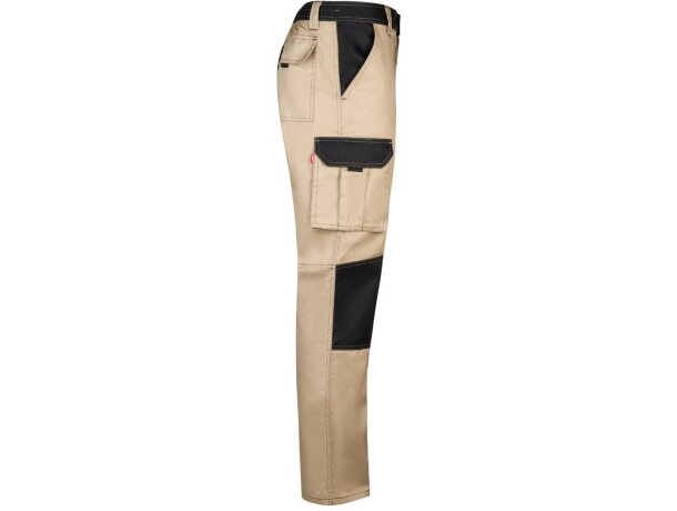 Pantalón sarga multibolsillos bicolor njord slim fit Beige detalle 5