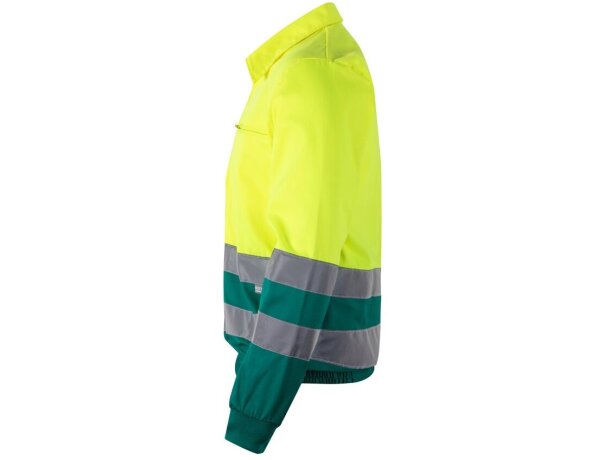 Chaqueta de sarga bicolor Neptune Large con alta visibilidad Verde/Amarillo detalle 8