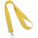 Lanyard grabado de poliéster con mosquetón amarilla