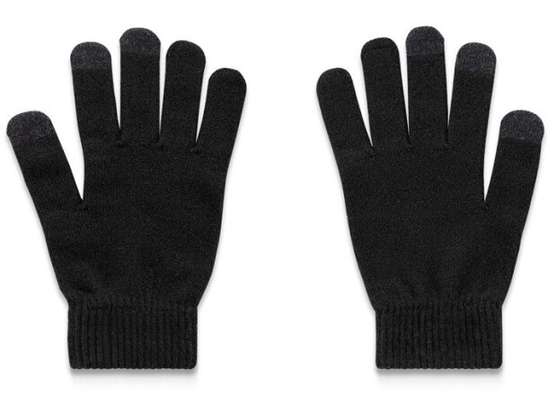 Guantes Burrow de poliéster reciclado rPET con puntas táctiles Negro detalle 8
