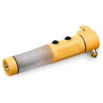 Martillo de emergencia de plástico con luz baliza y accesorios