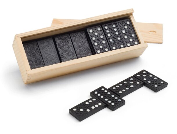 Juego de dominó en caja de madera personalizado Juego de dominó en caja de madera personalizado