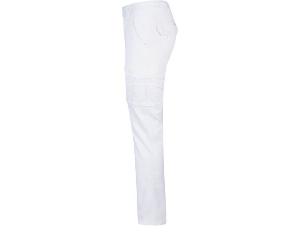 Pantalón lugh multibolsillos elástico con bolsillos de fuelle Blanco detalle 34