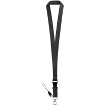 Lanyard doble de colores negro personalizada