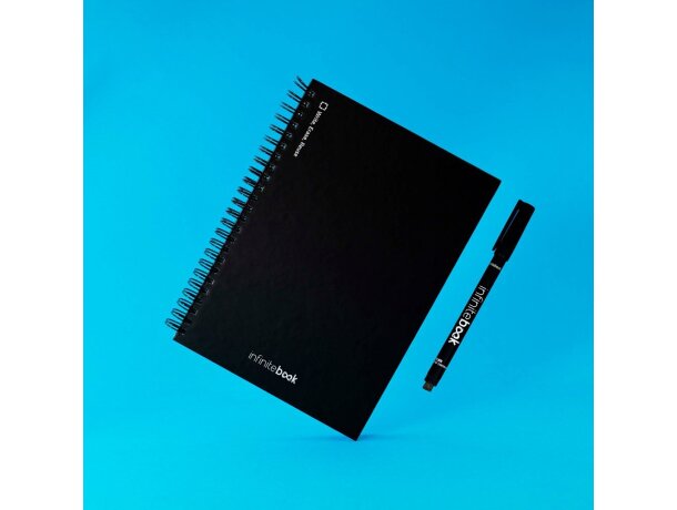 Kit Infinitebook A5 libreta reutilizable con páginas de pizarra Negro detalle 11