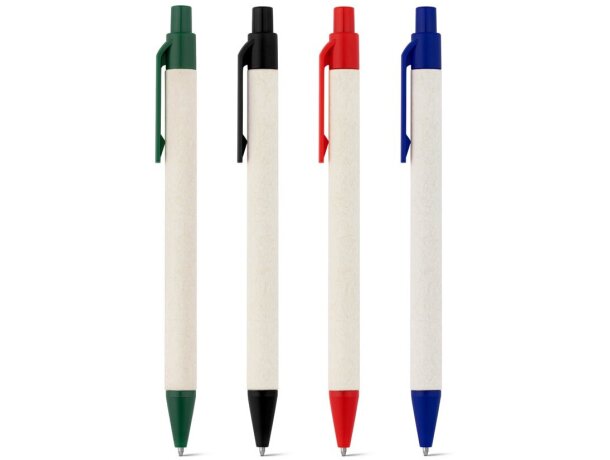 Bolígrafo Milink de papel 100% reciclado con tinta líquida azul detalle 1