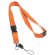 Lanyard de poliéster doble naranja