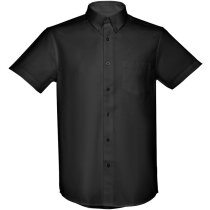 Camisa oxford azul con cuello clásico para impresión