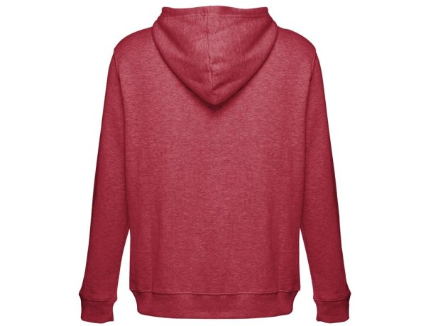 Sudadera thc amsterdam ii con capucha y cremallera para hombre Rojo matizado detalle 2