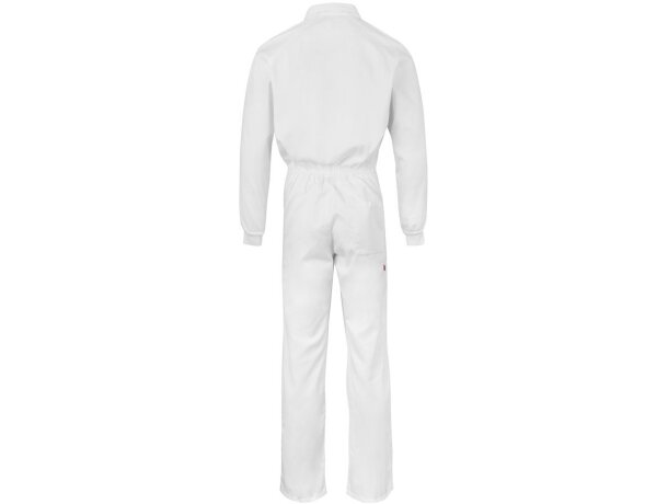 Mono de sarga yama con cremallera doble cursor y bolsillos Blanco detalle 32