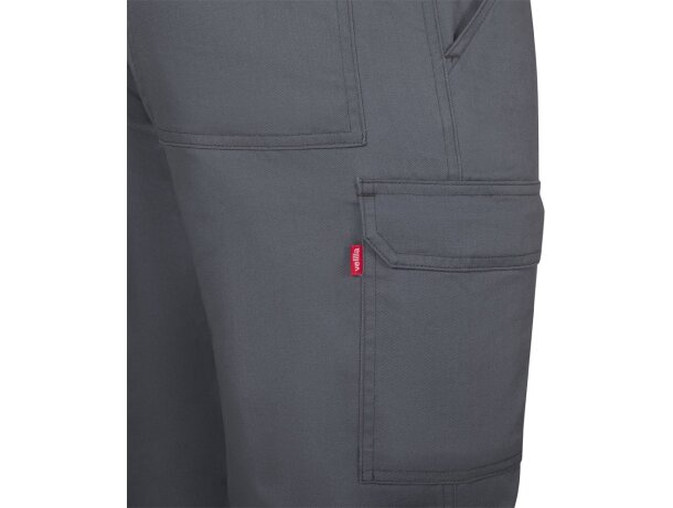 Pantalón de sarga multibolsillos Hermes con cintura elástica Gris detalle 42
