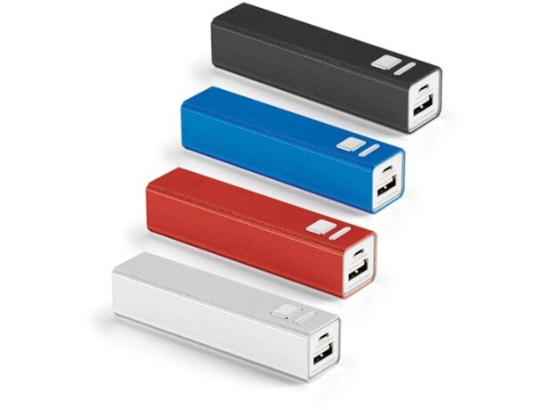 Power bank portátil en aluminio de 2200 mah