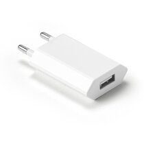 Cargador USB con una salida personalizado blanco Cargador USB con una salida personalizado blanco