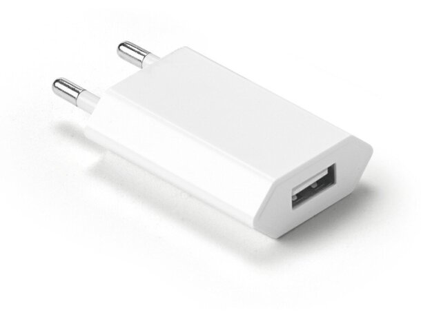Cargador USB con una salida personalizado blanco