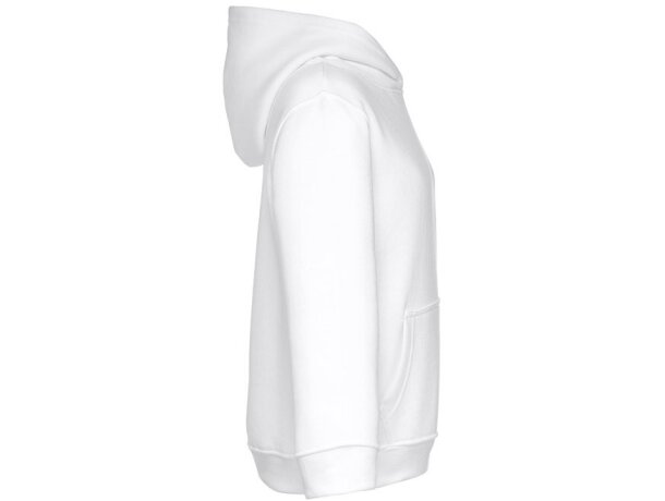 Sudadera infantil con capucha phoenix kids en algodón y poliéster Blanco detalle 4