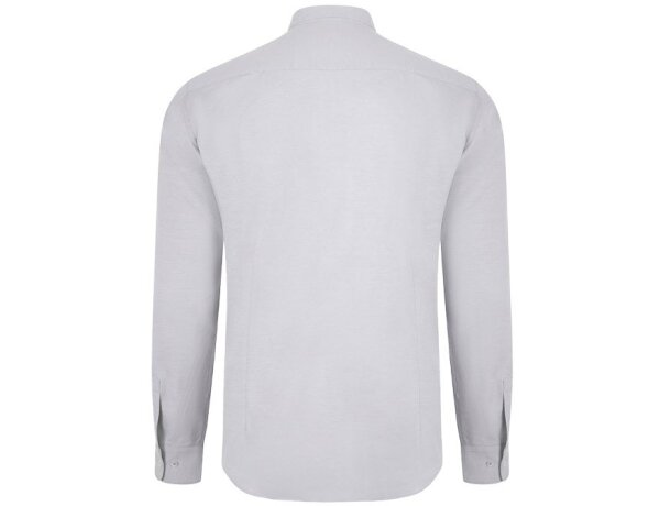 Camisa Oxford Prithvi elástica manga larga para profesionales Gris claro detalle 5