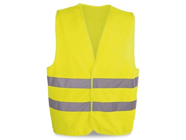Chaleco alta visibilidad Yellowstone poliéster bandas reflectantes Amarillo detalle 3