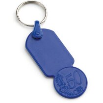 Llavero personalizada carro de abs grabada azul