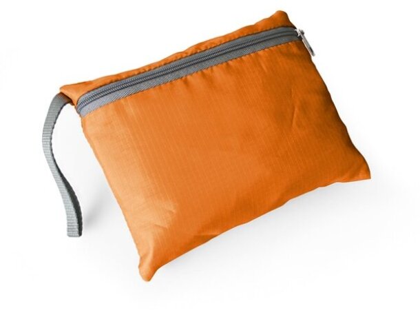 Mochila Barcelona plegable con bolsillo frontal naranja