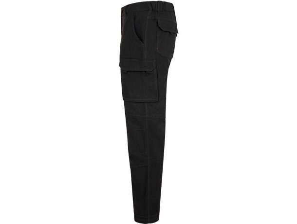 Pantalones nymphs de sarga elastica multiestiramiento 8 bolsillos Negro detalle 38
