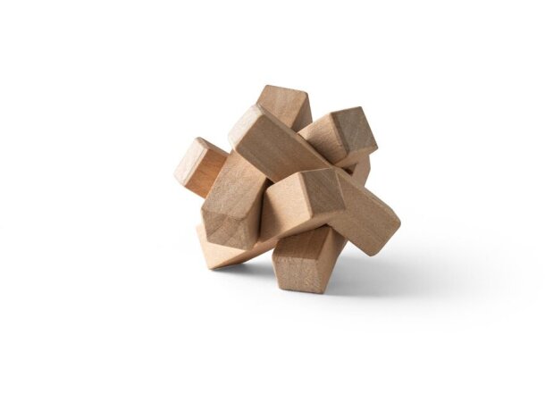 Puzzle Nivek de bambú en forma de estrella para niños Natural detalle 3